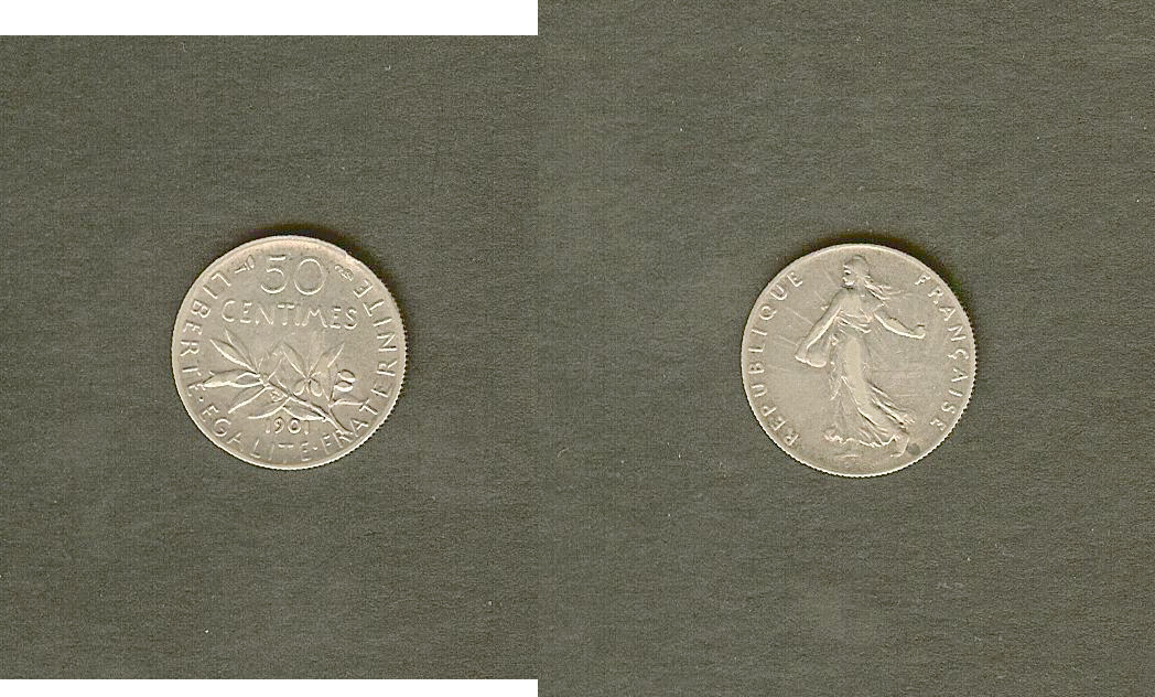 50 centimes Semeuse 1901 VF/gVF